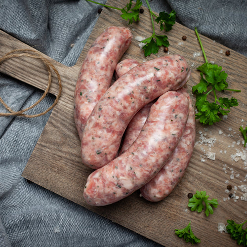 Lamb and rosemary thick cut sausages home delivery Sydney